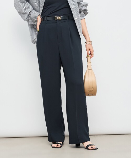 NOLLEY’S(ノーリーズ)の「ウォッシャブルバックサテンセミワイドパンツ(その他パンツ・レディース・ブラック系その他3/ブラック・38/36)」の20枚目の写真