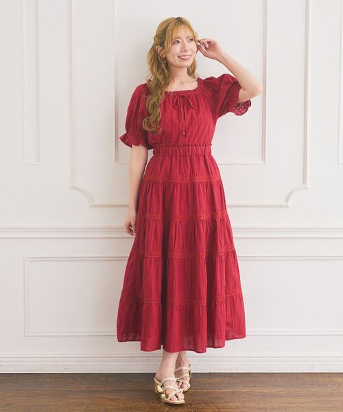 Areeam（アリーム）の「コットンレーススカート（スカート・レディース・オフホワイト/レッド・FREE）」の19枚目の写真