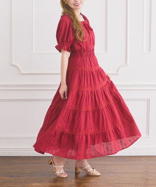 Areeam（アリーム）の「コットンレーススカート（スカート・レディース・オフホワイト/レッド・FREE）」の17枚目の写真