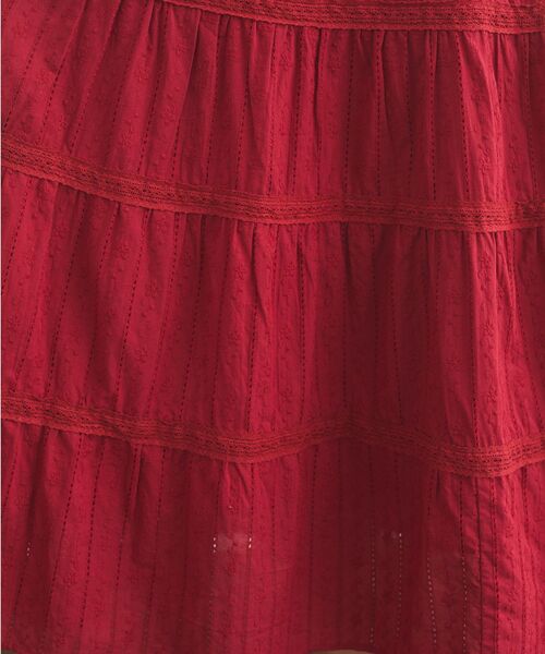 Areeam（アリーム）の「コットンレーススカート（スカート・レディース・オフホワイト/レッド・FREE）」の7枚目の写真