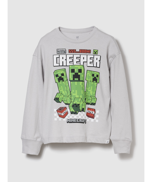 GAP（ギャップ）の「GapKids | マインクラフト グラフィックTシャツ（Tシャツ/カットソー・キッズ・ネイビー/グレー/ブラック・110cm/120cm/130cm/140cm/150cm/160cm）」の3枚目の写真