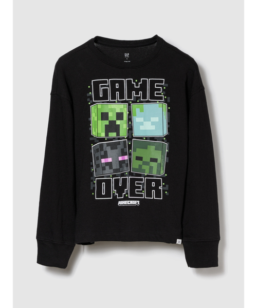 GAP（ギャップ）の「GapKids | マインクラフト グラフィックTシャツ（Tシャツ/カットソー・キッズ・ネイビー/グレー/ブラック・110cm/120cm/130cm/140cm/150cm/160cm）」の2枚目の写真