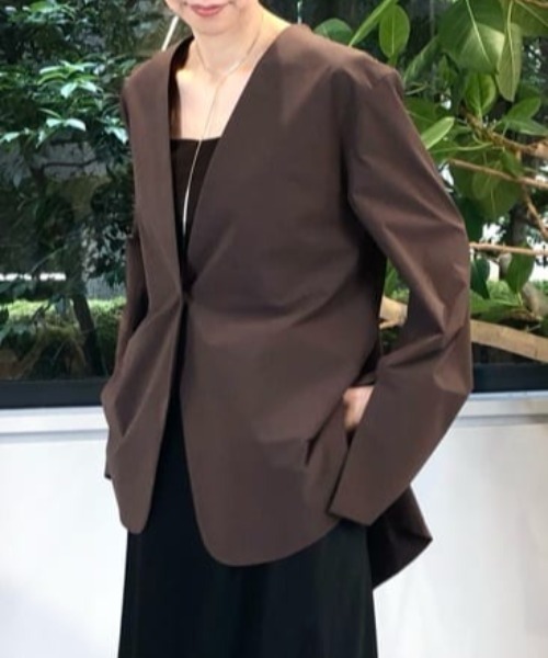 ◇SOLOTEXブロードジャケット（ノーカラージャケット）｜LE PHIL