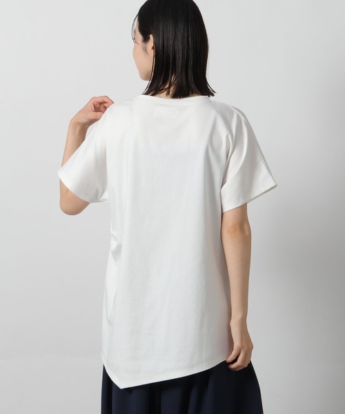 LAKOLE(ラコレ)の「ウエストデザイン半袖T / 576209(Tシャツ/カットソー・レディース・ブラック/オフホワイト/カーキ・FREE)」の10枚目の写真