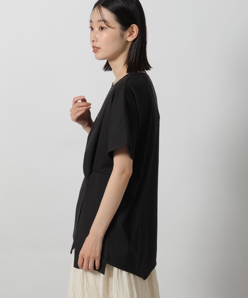 LAKOLE(ラコレ)の「ウエストデザイン半袖T / 576209(Tシャツ/カットソー・レディース・ブラック/オフホワイト/カーキ・FREE)」の15枚目の写真