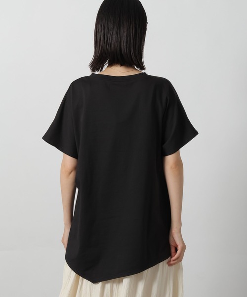 LAKOLE(ラコレ)の「ウエストデザイン半袖T / 576209(Tシャツ/カットソー・レディース・ブラック/オフホワイト/カーキ・FREE)」の16枚目の写真