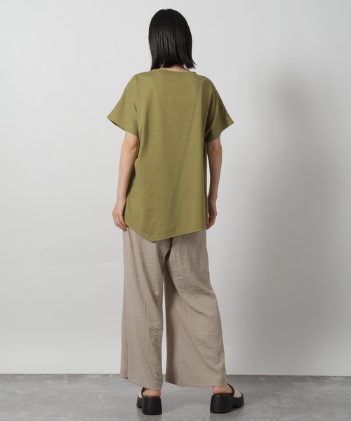 LAKOLE(ラコレ)の「ウエストデザイン半袖T / 576209(Tシャツ/カットソー・レディース・ブラック/オフホワイト/カーキ・FREE)」の20枚目の写真