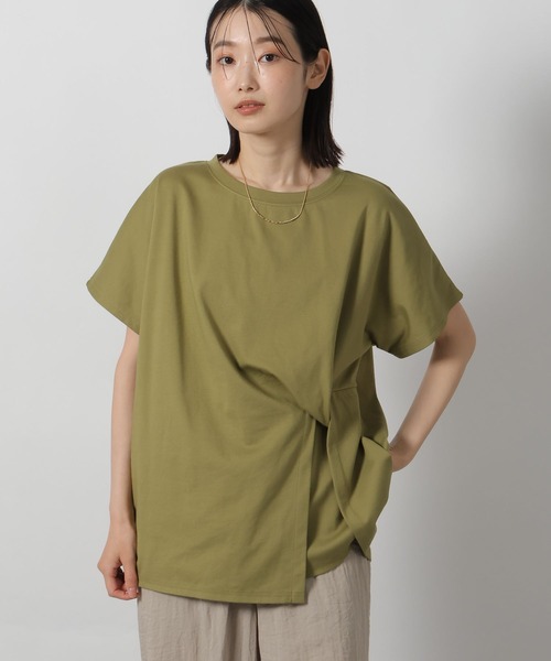 LAKOLE(ラコレ)の「ウエストデザイン半袖T / 576209(Tシャツ/カットソー・レディース・ブラック/オフホワイト/カーキ・FREE)」の21枚目の写真