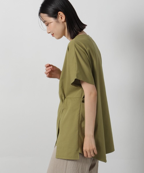 LAKOLE(ラコレ)の「ウエストデザイン半袖T / 576209(Tシャツ/カットソー・レディース・ブラック/オフホワイト/カーキ・FREE)」の22枚目の写真