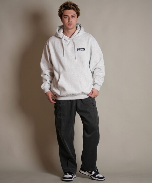 THRASHER(スラッシャー)の「THRASHER/スラッシャー プルオーバー パーカー スウェット フーディー バックプリント 裏起毛 254TH1PK068(パーカー・メンズ・ブラック/ホワイト・L/XL/M)」の5枚目の写真