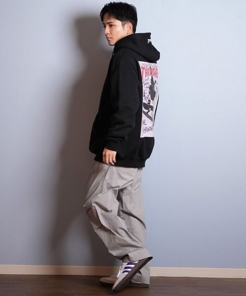 THRASHER(スラッシャー)の「THRASHER/スラッシャー プルオーバー パーカー スウェット フーディー バックプリント 裏起毛 254TH1PK068(パーカー・メンズ・ブラック/ホワイト・L/XL/M)」の15枚目の写真