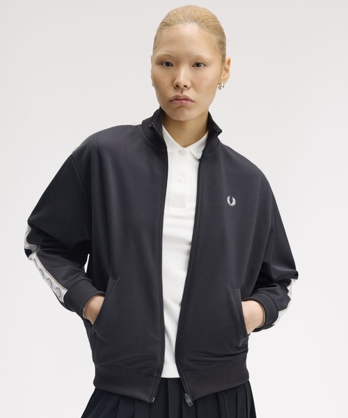 Taped Track Jacket／フレッドペリートラックジャケット Tape Detail Track Jacket(S 395：DARK CARBON): | FRED PERRY