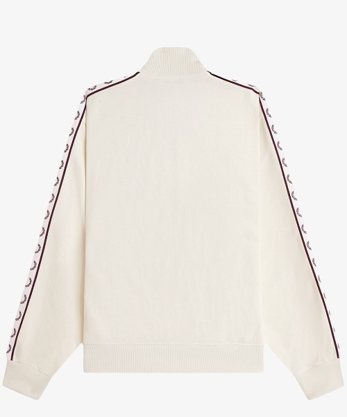 FRED PERRY（フレッドペリー）の「Taped Track Jacket／フレッドペリートラックジャケット（ジャージ・レディース・オフホワイト/チャコールグレー/ブラック/ベージュ・10）」の18枚目の写真