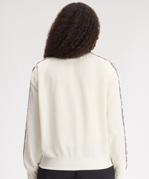 FRED PERRY（フレッドペリー）の「Taped Track Jacket／フレッドペリートラックジャケット（ジャージ・レディース・オフホワイト/チャコールグレー/ブラック/ベージュ・10）」の16枚目の写真
