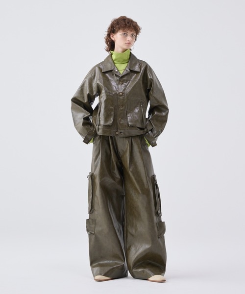 soerte ヴィンテージライクミリタリージャケット Vintage like military short jacket ( fake leather