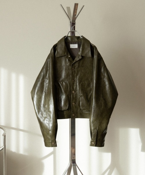 soerte ヴィンテージライクミリタリージャケット Vintage like military short jacket ( fake leather