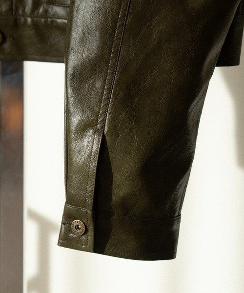 soerte ヴィンテージライクミリタリージャケット Vintage like military short jacket ( fake leather