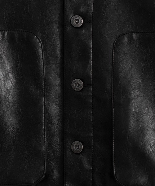 soerte ヴィンテージライクミリタリージャケット Vintage like military short jacket ( fake leather