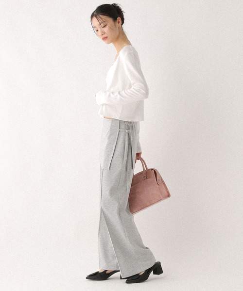 Heather（ヘザー）の「パターンメッシュカーディガン/キャミ2P　579568（アンサンブル・レディース・ネイビー/オフホワイト/グレー・FREE）」の10枚目の写真