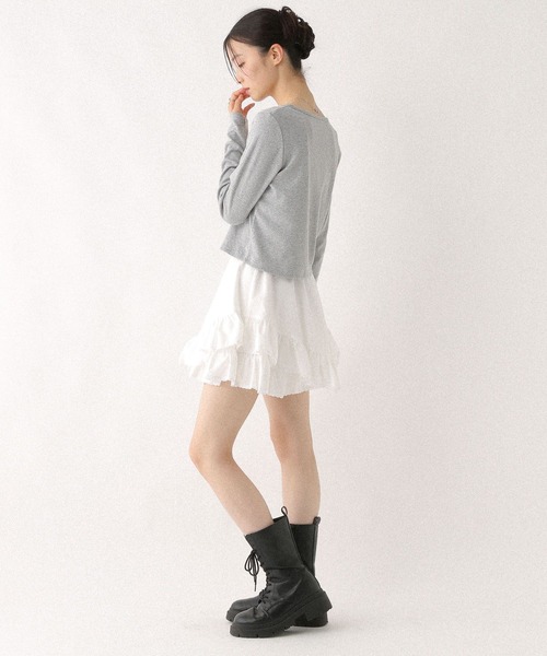 Heather（ヘザー）の「パターンメッシュカーディガン/キャミ2P　579568（アンサンブル・レディース・ネイビー/オフホワイト/グレー・FREE）」の17枚目の写真