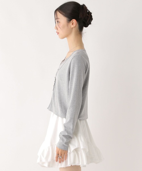 Heather（ヘザー）の「パターンメッシュカーディガン/キャミ2P　579568（アンサンブル・レディース・ネイビー/オフホワイト/グレー・FREE）」の19枚目の写真