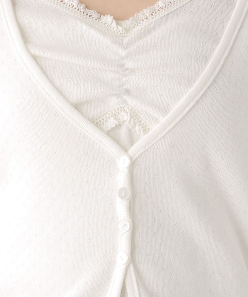 セール】パターンメッシュカーディガン/キャミ2P 579568