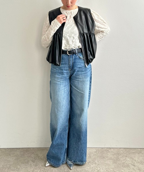 LHELBIE(レルビエ)の「バルーンショートジレ(ベスト・レディース・グレー/ブラック・M)」の21枚目の写真