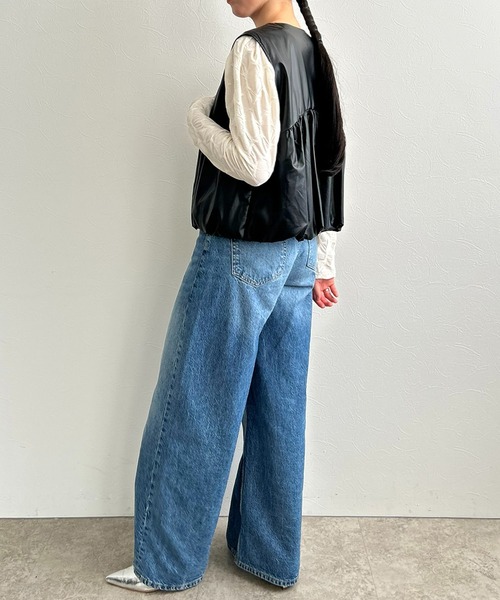 LHELBIE(レルビエ)の「バルーンショートジレ(ベスト・レディース・グレー/ブラック・M)」の22枚目の写真