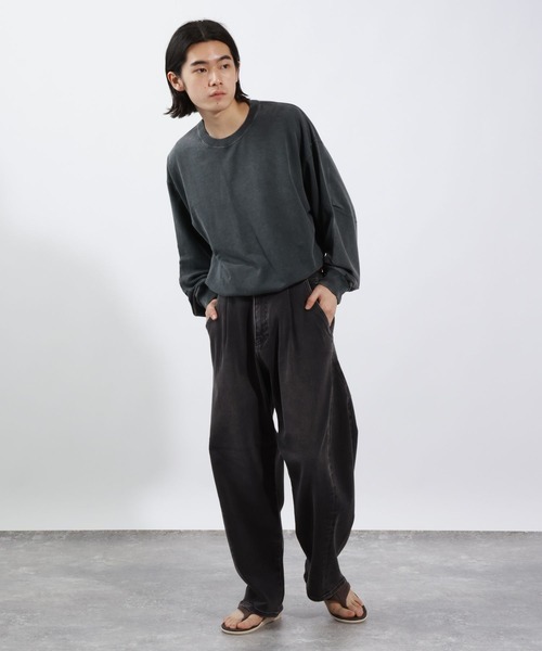 カーブシルエット】ストレッチツイストデニムパンツ（デニム