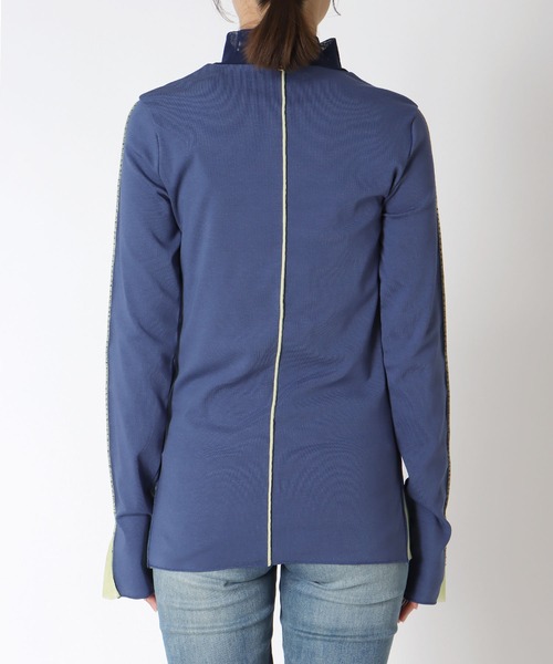 Cepica(セピカ)の「【MARECHAL TERRE / マルシャルテル】バイカラーチュールトップス(Tシャツ/カットソー・レディース・ブルー/ホワイト/ブラック・FREE)」の16枚目の写真