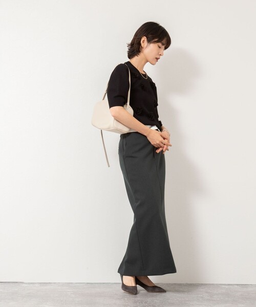 NOLLEY’S Sophi（ノーリーズソフィ）の「ウォッシャブル折り返しロングタイトスカート（スカート・レディース・カーキ/チャコールグレー・34/36/38）」の20枚目の写真