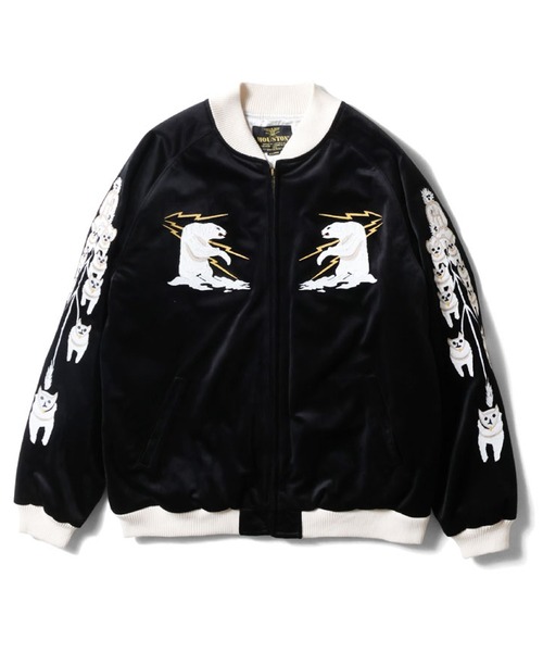 HOUSTON 日本 スカジャン 限定　Alaska unisex サテン セール】HOUSTON 別珍スカジャン（ALASKA）（スカジャン