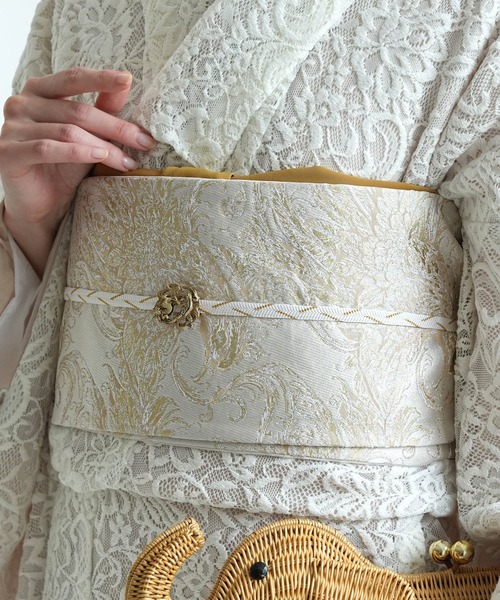 帯単品 小袋帯 ニコアンティーク 鳳凰