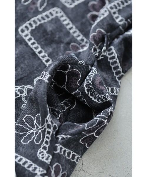 cawaii（カワイイ）の「ゆったり心地よい刺繍風プリントのロングワンピース（紐リボン付き）（ワンピース・レディース・ブラック・FREE）」の8枚目の写真