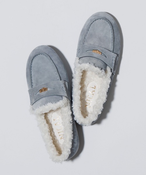 NICAL（ニカル）の「【NICAL】【本革】カーリーファーコインローファー/554302（モカシン/デッキシューズ・レディース・ブルー/ブラック/ブラウン・25.0cm/22.5cm/22.0cm/23.5cm/23.0cm/24.5cm/24.0cm/25.5cm）」の5枚目の写真