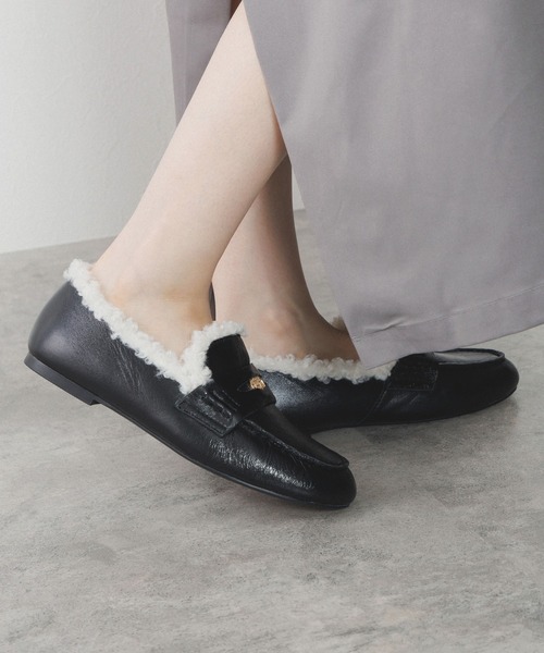 NICAL（ニカル）の「【NICAL】【本革】カーリーファーコインローファー/554302（モカシン/デッキシューズ・レディース・ブルー/ブラック/ブラウン・25.0cm/22.5cm/22.0cm/23.5cm/23.0cm/24.5cm/24.0cm/25.5cm）」の8枚目の写真