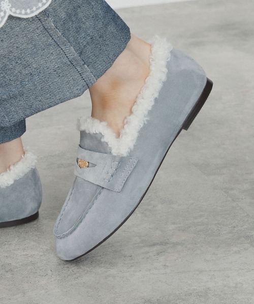 NICAL（ニカル）の「【NICAL】【本革】カーリーファーコインローファー/554302（モカシン/デッキシューズ・レディース・ブルー/ブラック/ブラウン・25.0cm/22.5cm/22.0cm/23.5cm/23.0cm/24.5cm/24.0cm/25.5cm）」の19枚目の写真