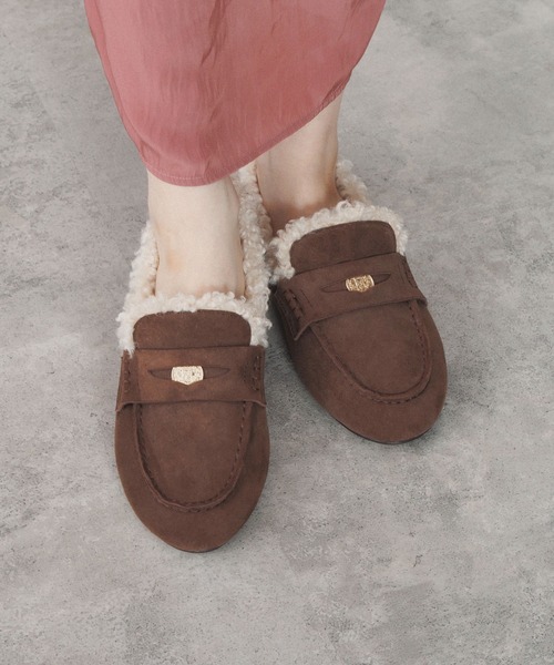 NICAL（ニカル）の「【NICAL】【本革】カーリーファーコインローファー/554302（モカシン/デッキシューズ・レディース・ブルー/ブラック/ブラウン・25.0cm/22.5cm/22.0cm/23.5cm/23.0cm/24.5cm/24.0cm/25.5cm）」の13枚目の写真