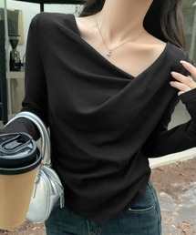 tシャツ アシメオフショルオーバーカットソー レディース アシメオフショルオーバーカットソー（Tシャツ／カットソー）｜U