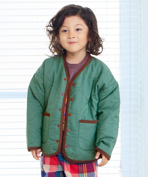 Life Support Products(라이프 서포트 프로덕트)의 「【머신 워셔블】 표범 퀼트 가디건 재킷(블루존)」｜카키