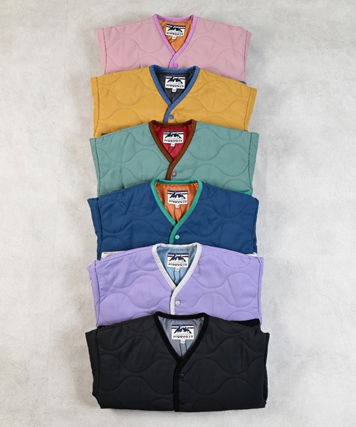 Life Support Products(ライフサポートプロダクツ)の「【マシンウォッシャブル】ヒョウタンキルトカーディガンジャケット(ブルゾン・キッズ・ラベンダー/ネイビー/ピンク/マスタード/カーキ/ブラック・100/95/90/80/110/150/140/130/120)」の7枚目の写真