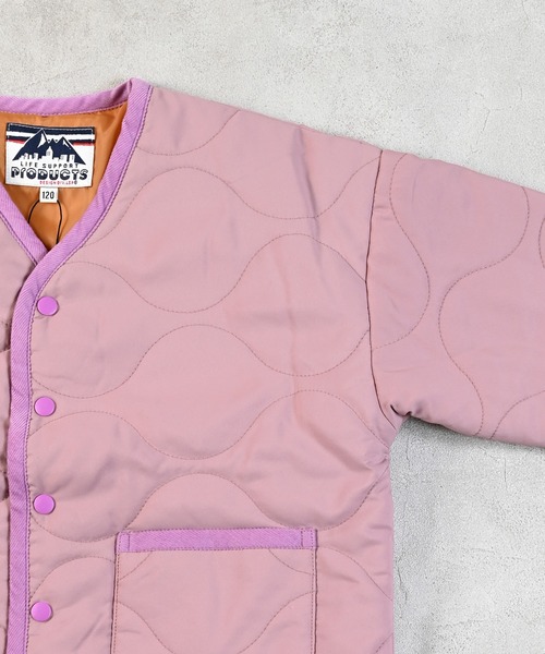 Life Support Products(ライフサポートプロダクツ)の「【マシンウォッシャブル】ヒョウタンキルトカーディガンジャケット(ブルゾン・キッズ・ラベンダー/ネイビー/ピンク/マスタード/カーキ/ブラック・100/95/90/80/110/150/140/130/120)」の15枚目の写真