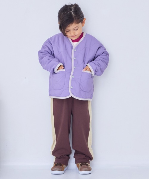 Life Support Products(ライフサポートプロダクツ)の「【マシンウォッシャブル】ヒョウタンキルトカーディガンジャケット(ブルゾン・キッズ・ラベンダー/ネイビー/ピンク/マスタード/カーキ/ブラック・100/95/90/80/110/150/140/130/120)」の11枚目の写真