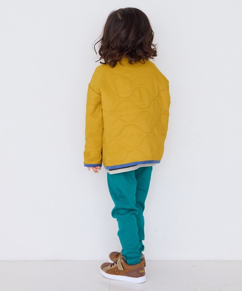 Life Support Products(ライフサポートプロダクツ)の「【マシンウォッシャブル】ヒョウタンキルトカーディガンジャケット(ブルゾン・キッズ・ラベンダー/ネイビー/ピンク/マスタード/カーキ/ブラック・100/95/90/80/110/150/140/130/120)」の14枚目の写真