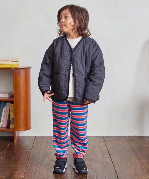 Life Support Products(ライフサポートプロダクツ)の「【マシンウォッシャブル】ヒョウタンキルトカーディガンジャケット(ブルゾン・キッズ・ラベンダー/ネイビー/ピンク/マスタード/カーキ/ブラック・100/95/90/80/110/150/140/130/120)」の9枚目の写真