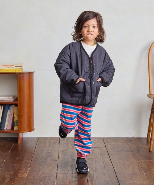 Life Support Products(ライフサポートプロダクツ)の「【マシンウォッシャブル】ヒョウタンキルトカーディガンジャケット(ブルゾン・キッズ・ラベンダー/ネイビー/ピンク/マスタード/カーキ/ブラック・100/95/90/80/110/150/140/130/120)」の22枚目の写真