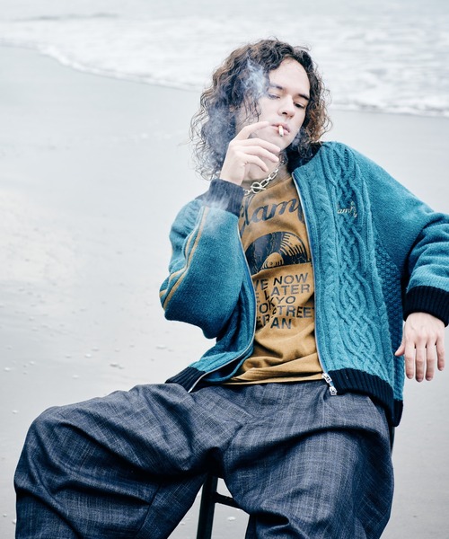 glamb（グラム）の「Layered Acid Cutsew / レイヤードアシッドカットソー（Tシャツ/カットソー・メンズ・チャコール/マスタード・S/M/L）」の16枚目の写真