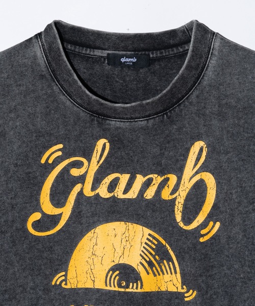glamb（グラム）の「Layered Acid Cutsew / レイヤードアシッドカットソー（Tシャツ/カットソー・メンズ・チャコール/マスタード・S/M/L）」の4枚目の写真