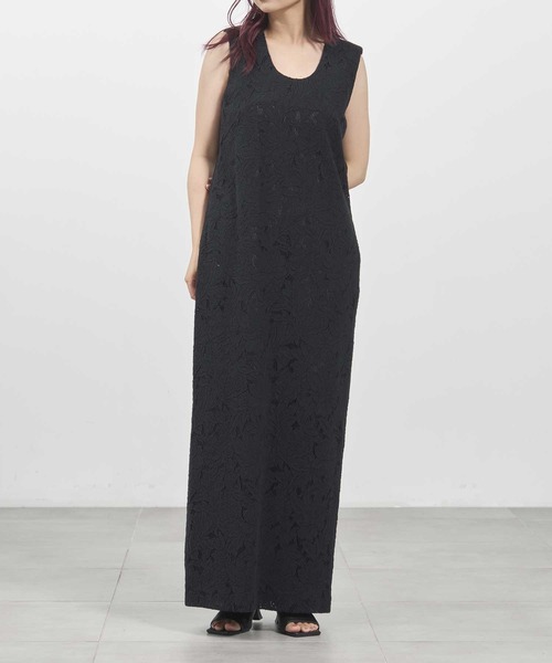 louren/ローレン】flower jacquard lace dress/フラワージャガード