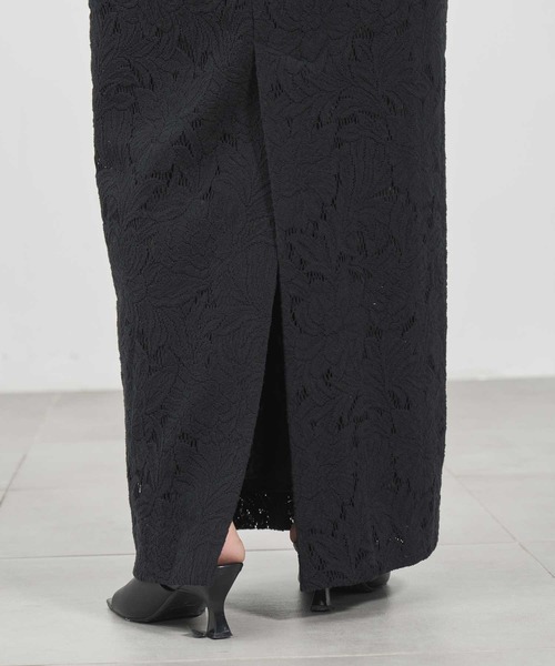 louren/ローレン】flower jacquard lace dress/フラワージャガード